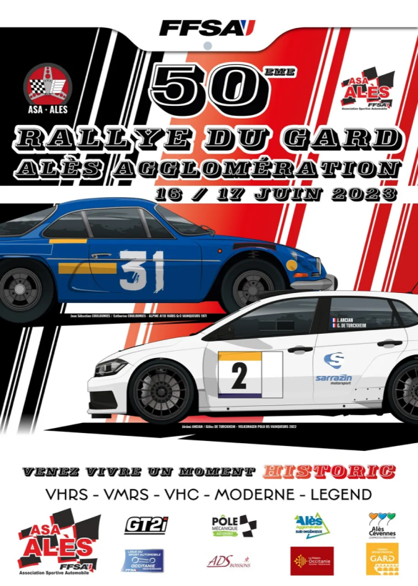 Affiche 50ème Rallye du Gard