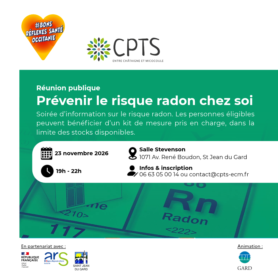Affiche risques du Radon